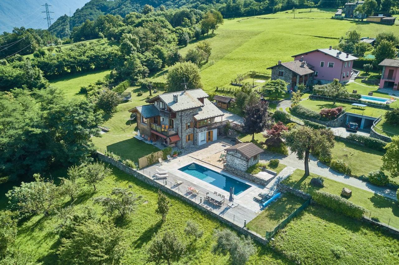 Chalet Con Piscina E Vista Panoramica Colico Ngoại thất bức ảnh