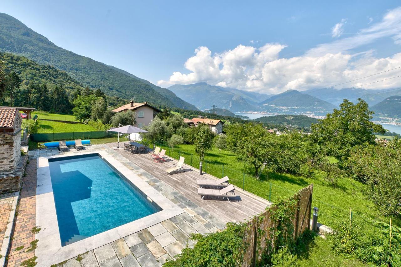 Chalet Con Piscina E Vista Panoramica Colico Ngoại thất bức ảnh